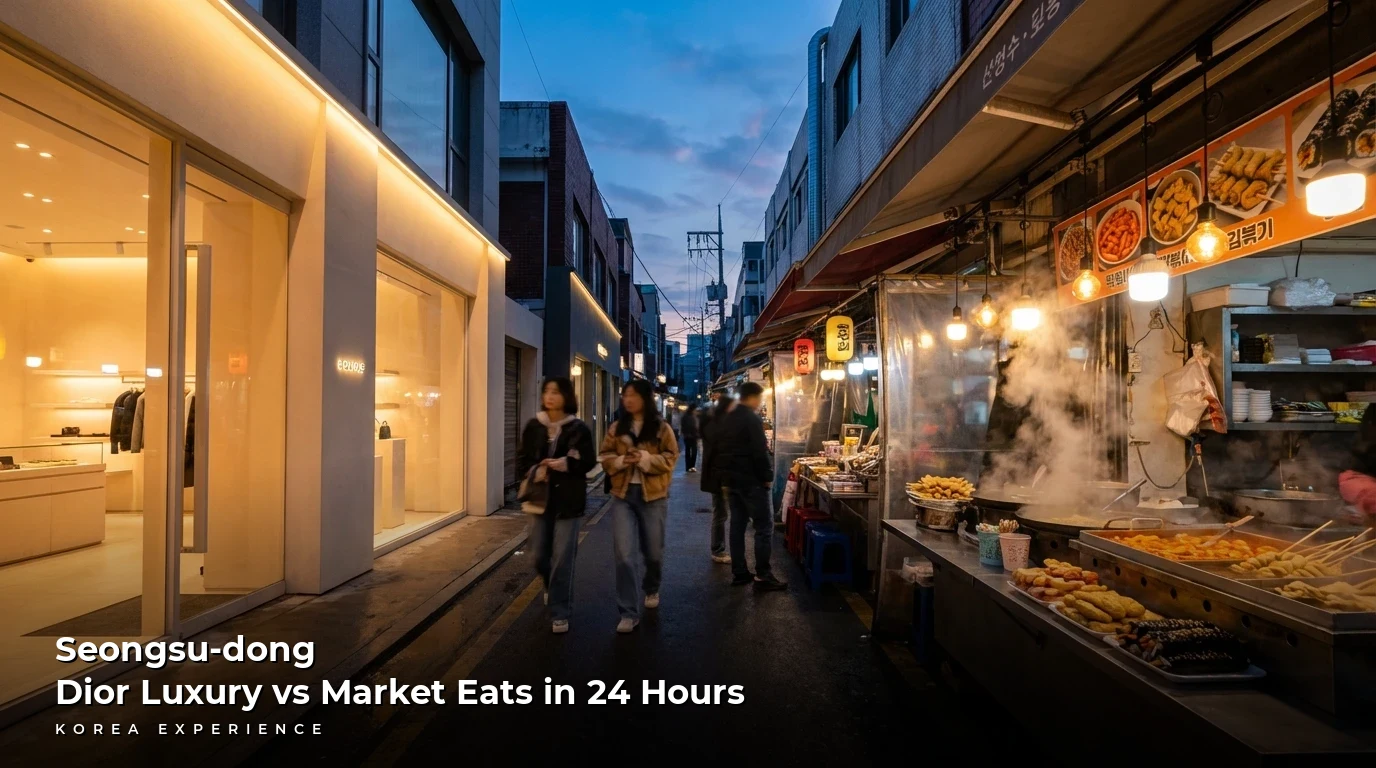 Seongsu-dong: Dior Luxury vs Market Eats in 24 Hours