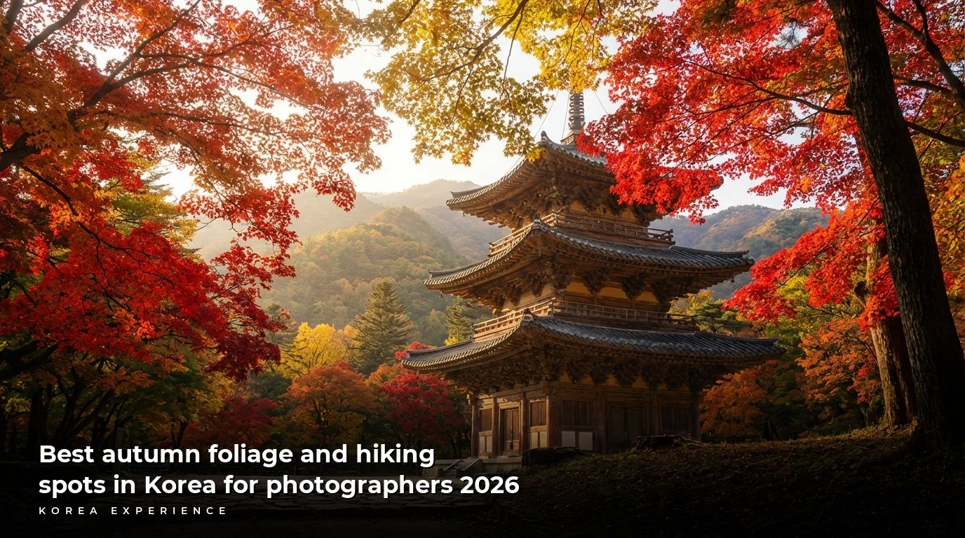 Best autumn foliage and hiking spots in Korea for photographers 2026