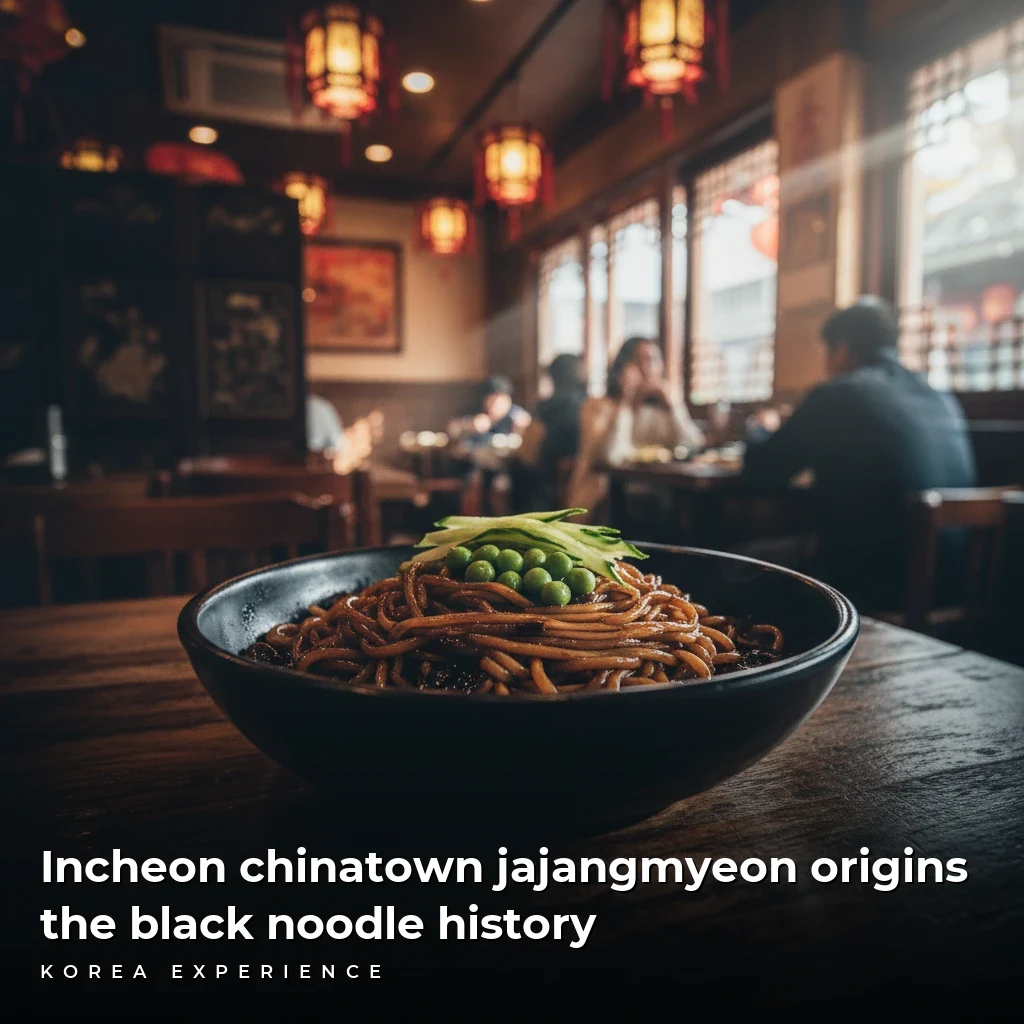 Incheon chinatown jajangmyeon origins the black noodle history