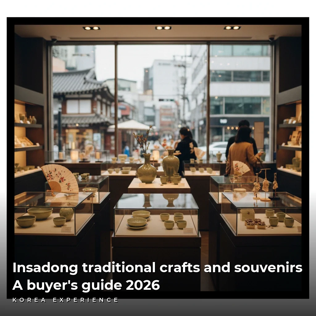 Insadong traditional crafts and souvenirs: A buyer's guide 2026