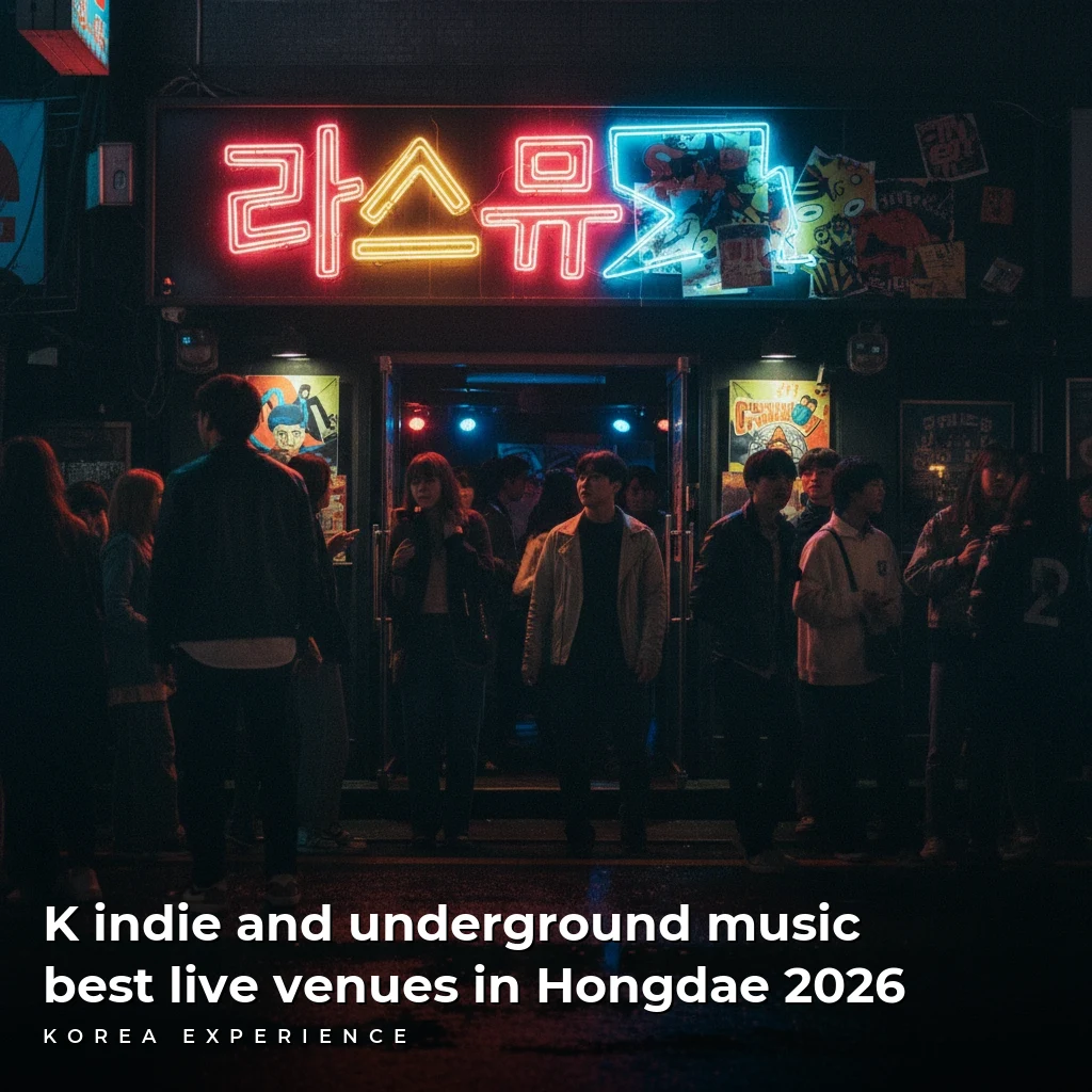 K indie and underground music best live venues in Hongdae 2026