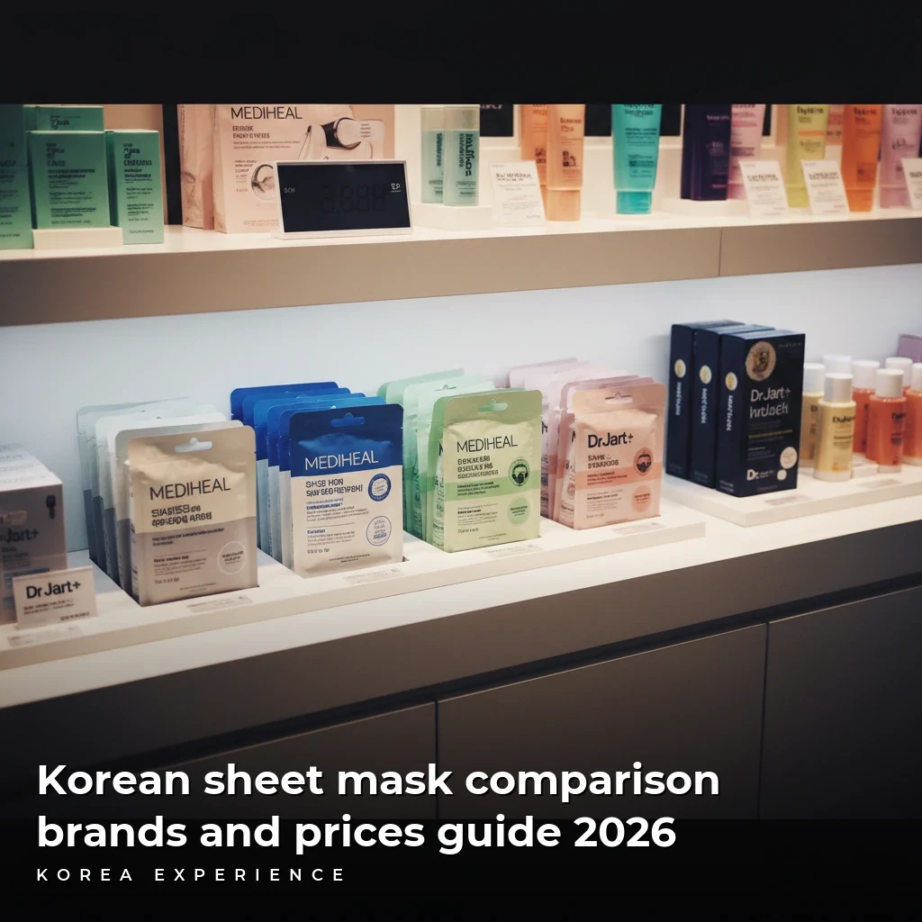 Korean sheet mask comparison brands and prices guide 2026