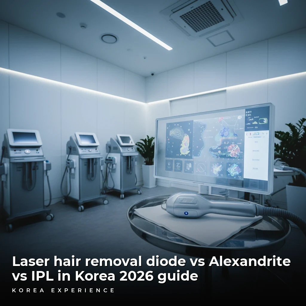 Laser hair removal diode vs Alexandrite vs IPL in Korea 2026 guide