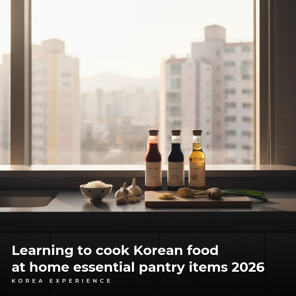 Learning to cook Korean food at home essential pantry items 2026