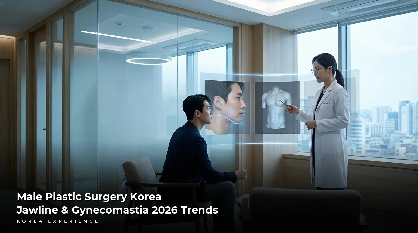 Male Plastic Surgery Korea: Jawline & Gynecomastia 2026 Trends