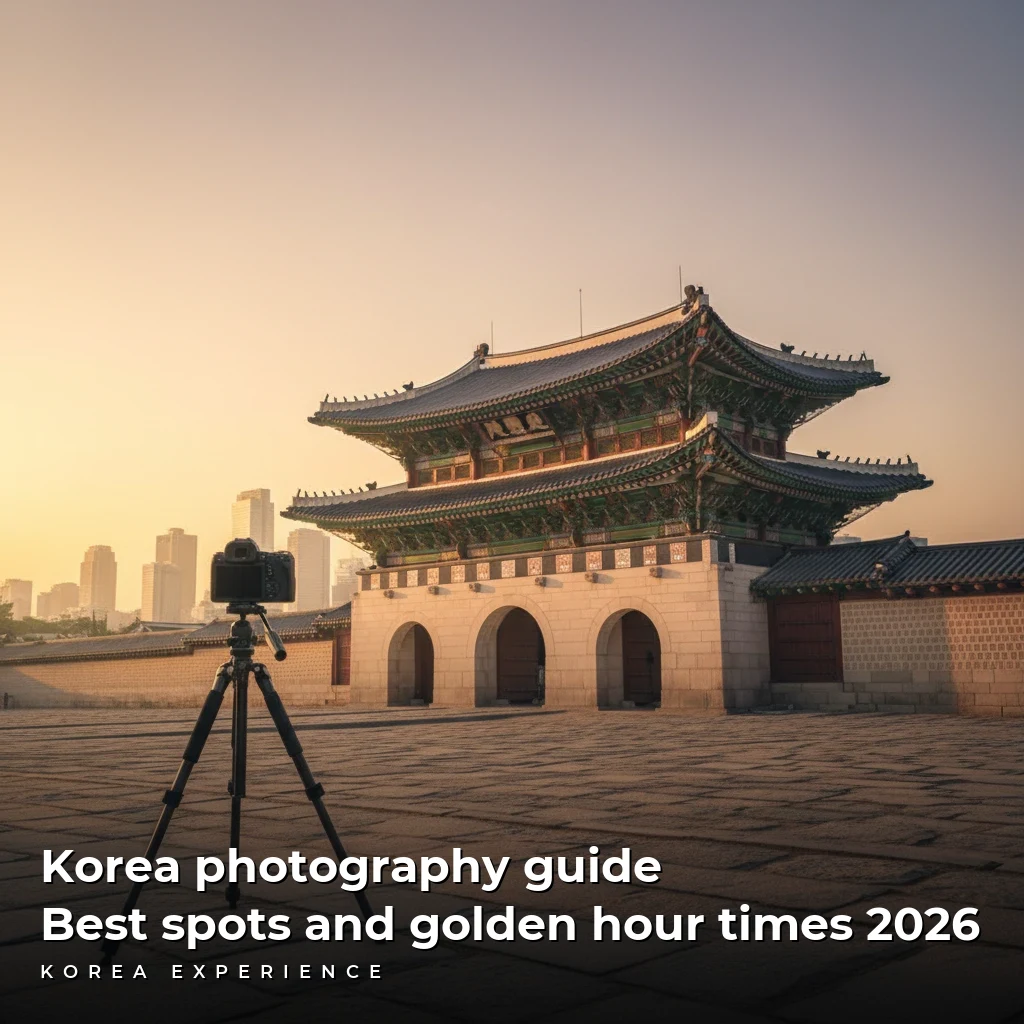 Korea photography guide: Best spots and golden hour times 2026