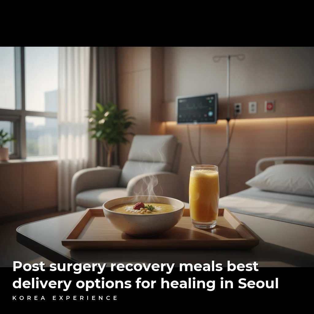 Post surgery recovery meals best delivery options for healing in Seoul