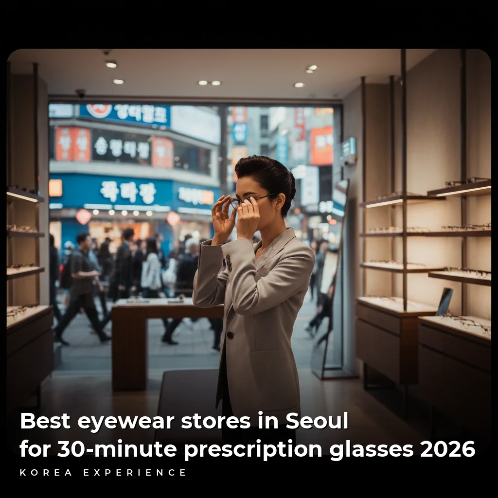 Best eyewear stores in Seoul for 30-minute prescription glasses 2026