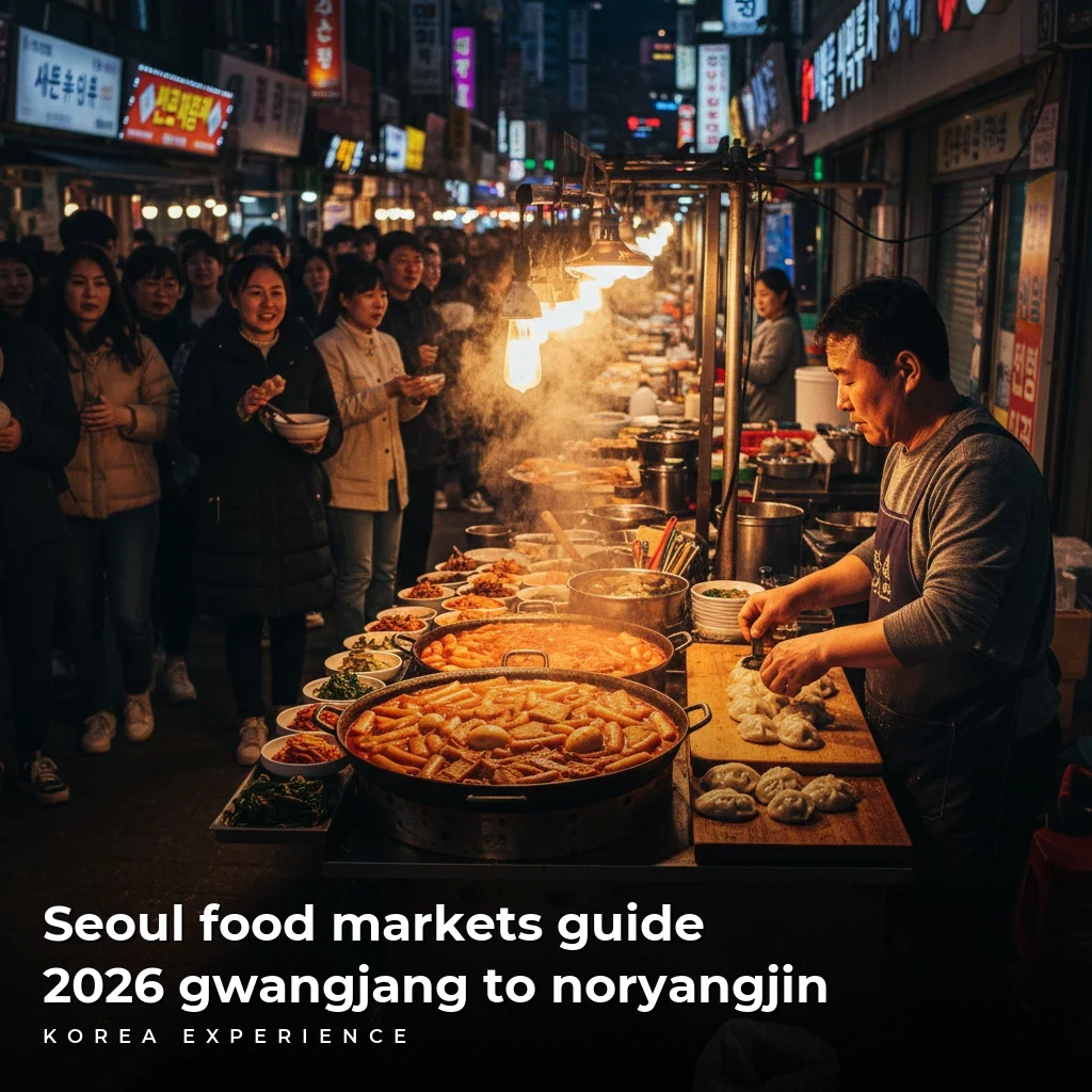 Seoul food markets guide 2026 gwangjang to noryangjin