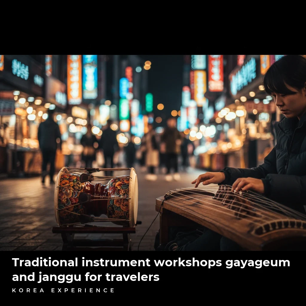 Traditional instrument workshops gayageum and janggu for travelers