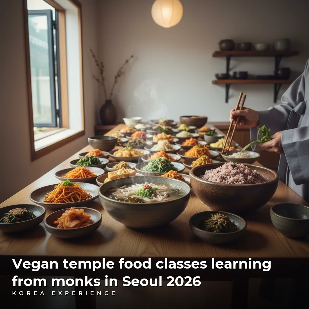 Vegan temple food classes learning from monks in Seoul 2026